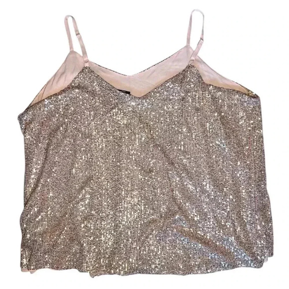 Torrid Sophie Rose Gold  Sequin Swing Cami Size 5X - Picture 4 of 10